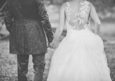 Mariage à Perpignan - Shooting en noir et blanc des mariés