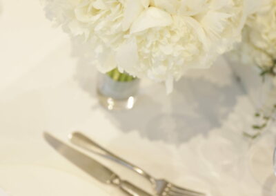 décoration de table bouquet de la mariée