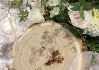 décoration centre de table en bois mariage