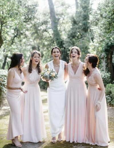 Mariage à Montpellier - la mariée et ses demoiselles d'honneur
