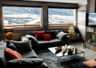 Mariage en Hiver à Bolquère : dintérieur du chalet