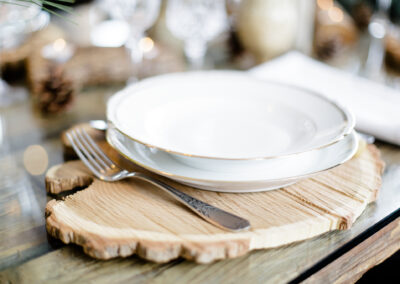 Mariage en Hiver à Bolquère : décoration de table