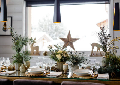 Mariage en Hiver à Bolquère : décoration de table