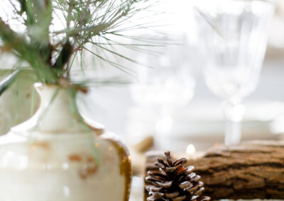 Mariage en Hiver à Bolquère : décoration de table