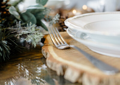 Mariage en Hiver à Bolquère : décoration de table