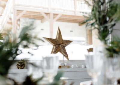 Mariage en Hiver à Bolquère : décoration de table