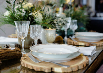 Mariage en Hiver à Bolquère : décoration de table