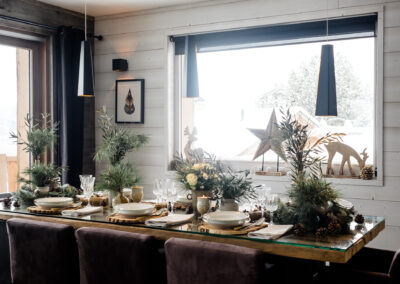 Mariage en Hiver à Bolquère : décoration de table